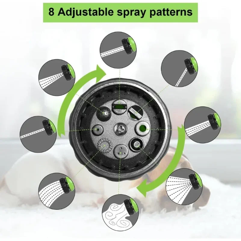 8-in-1 High-Pressure Dog Shower Sprayer