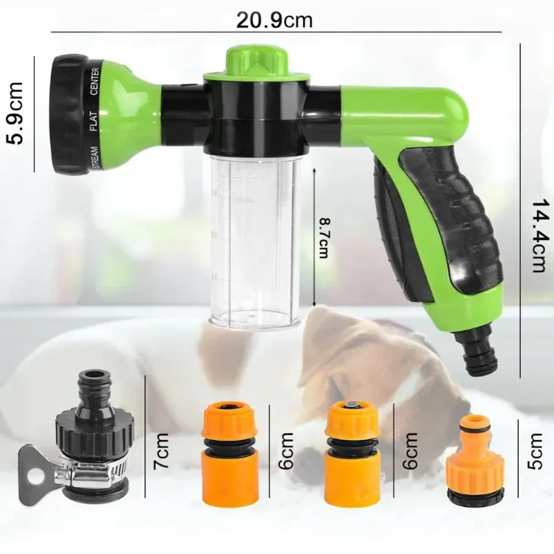 8-in-1 High-Pressure Dog Shower Sprayer